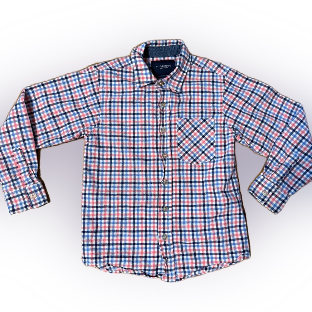 Toobydoo Boy’s Rock and Roll Flannel Shirt. Size 7